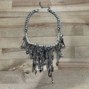 Zara Silver and Gold Statement Necklace